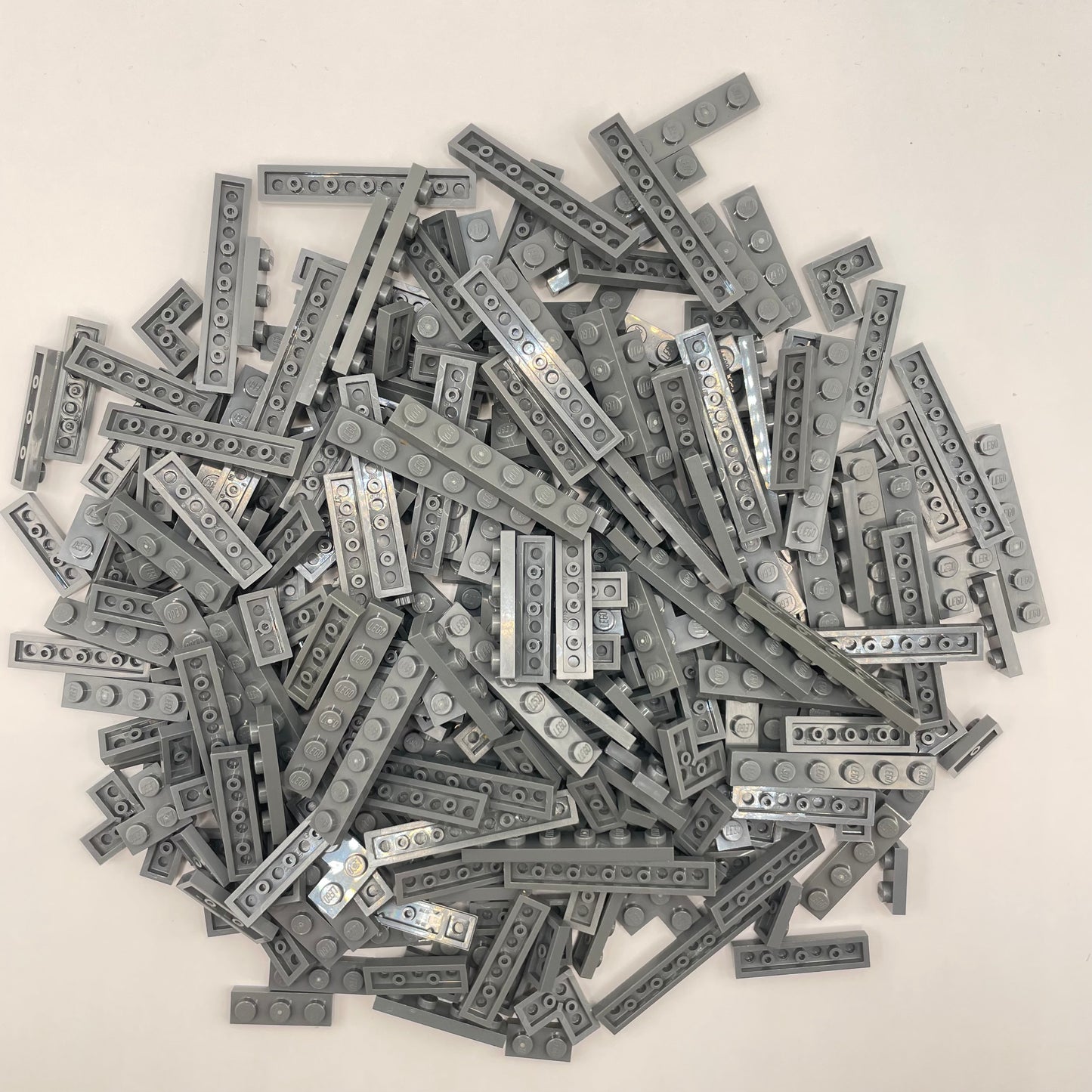 LEGO  Plates, 1x Wide, Dark Bluish Grey, Approx. 165g