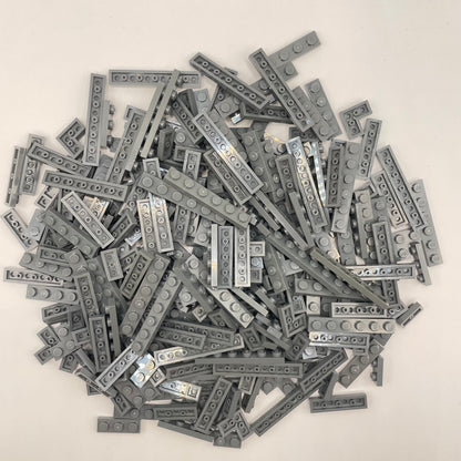 LEGO  Plates, 1x Wide, Dark Bluish Grey, Approx. 165g