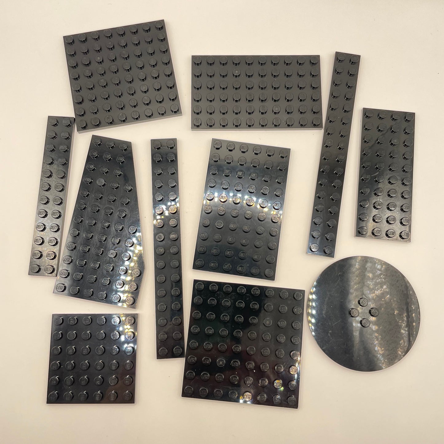 LEGO Medium Plates, Black, Approx. 70g