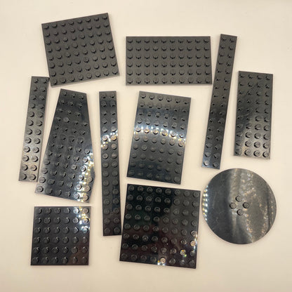 LEGO Medium Plates, Black, Approx. 70g