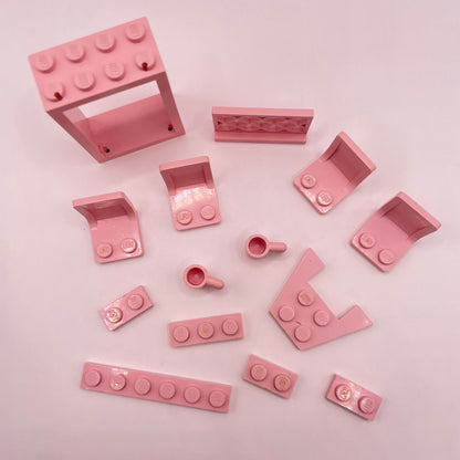 LEGO Mixed Pieces, Paradisa Pink, Vintage, 14 Pieces, playwear