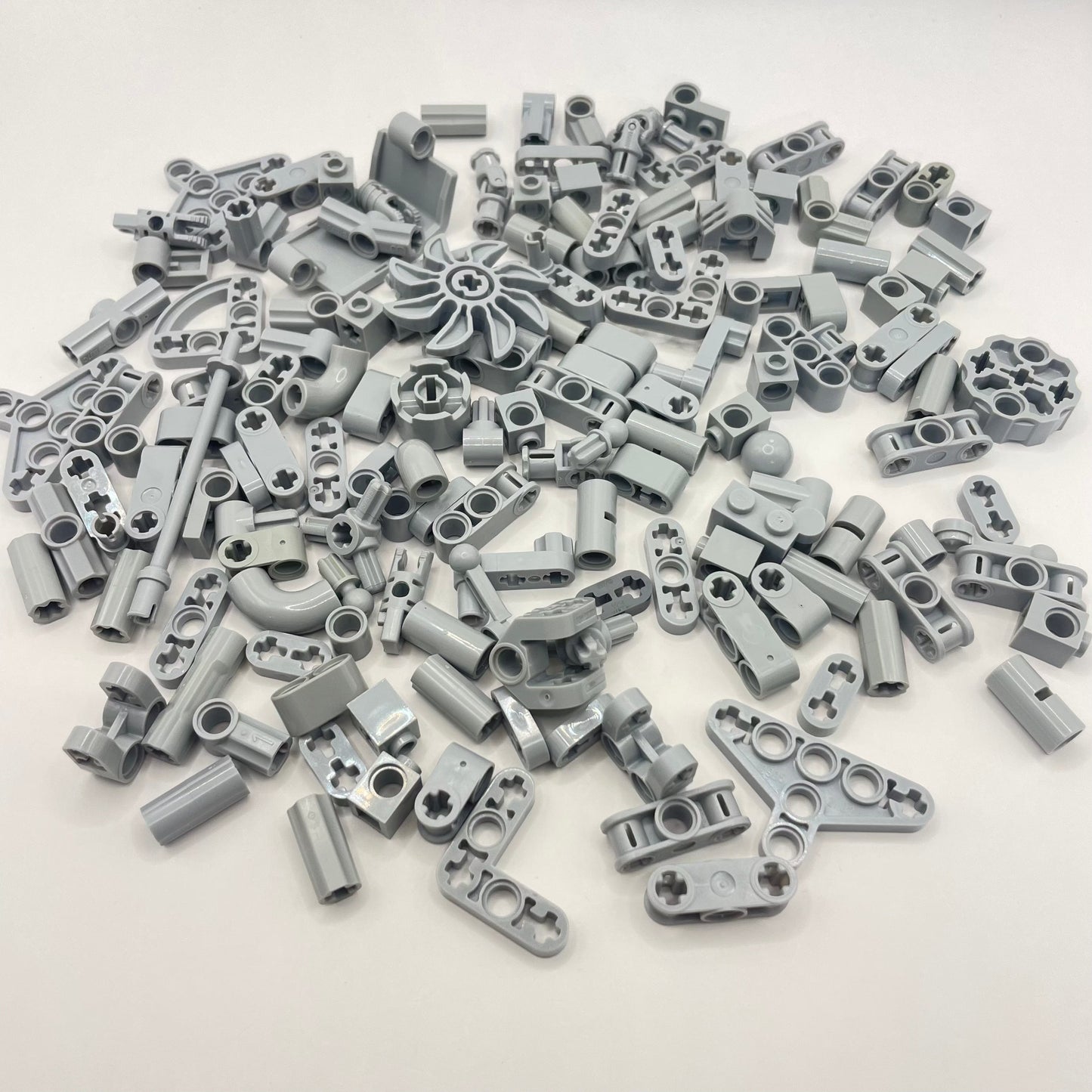 LEGO Small Technic, Light Bluish Grey, Approx. 80g