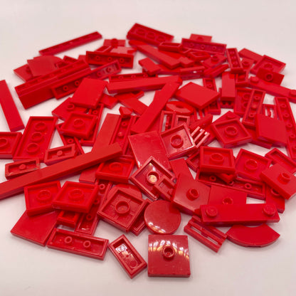 LEGO Mixed Tiles, Red, Approx. 50g