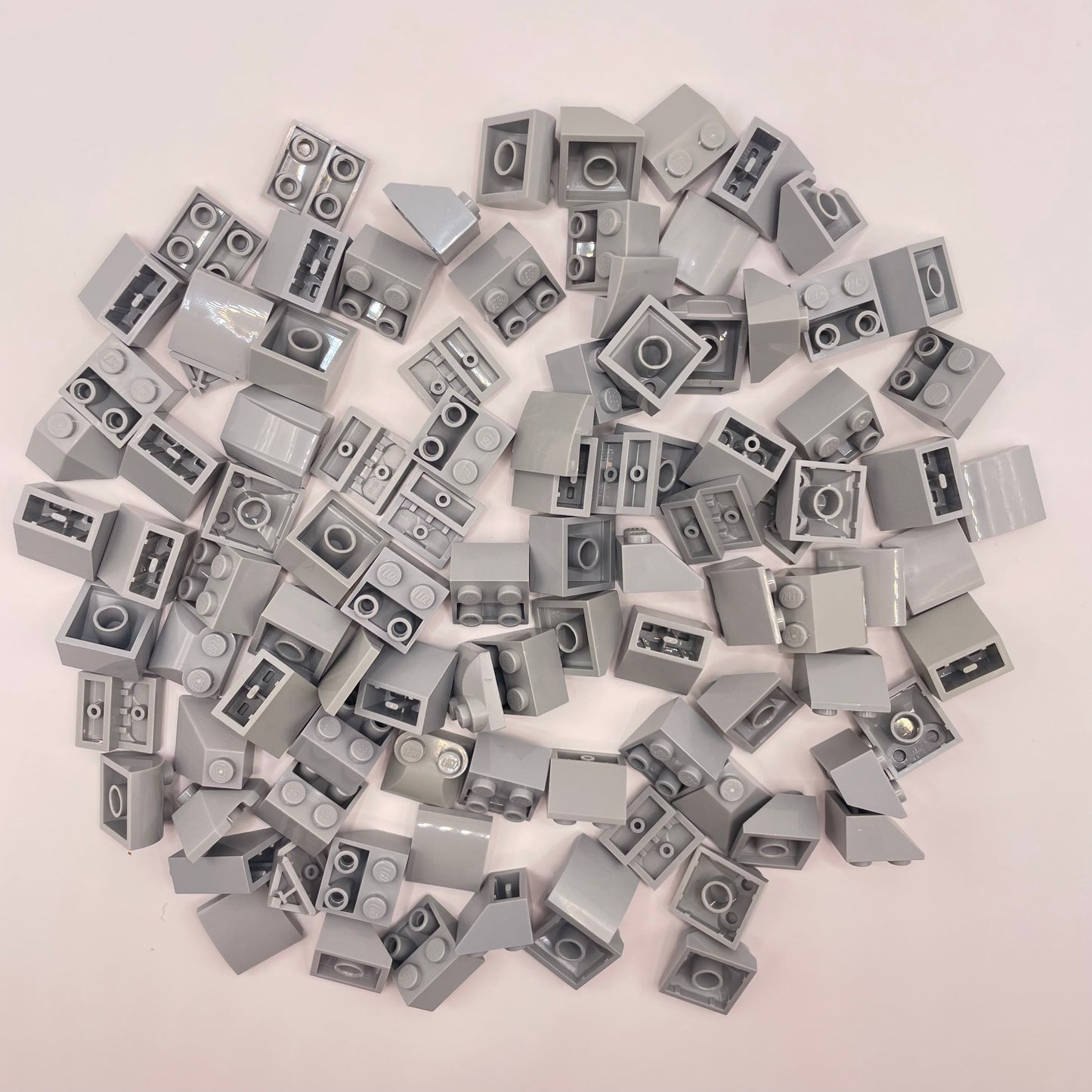 LEGO Slopes 2x2, Light Bluish Grey, Approx. 95g