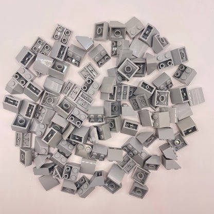 LEGO Slopes 2x2, Light Bluish Grey, Approx. 95g