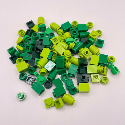 LEGO Mixed Green, Greebling, 100 Pieces