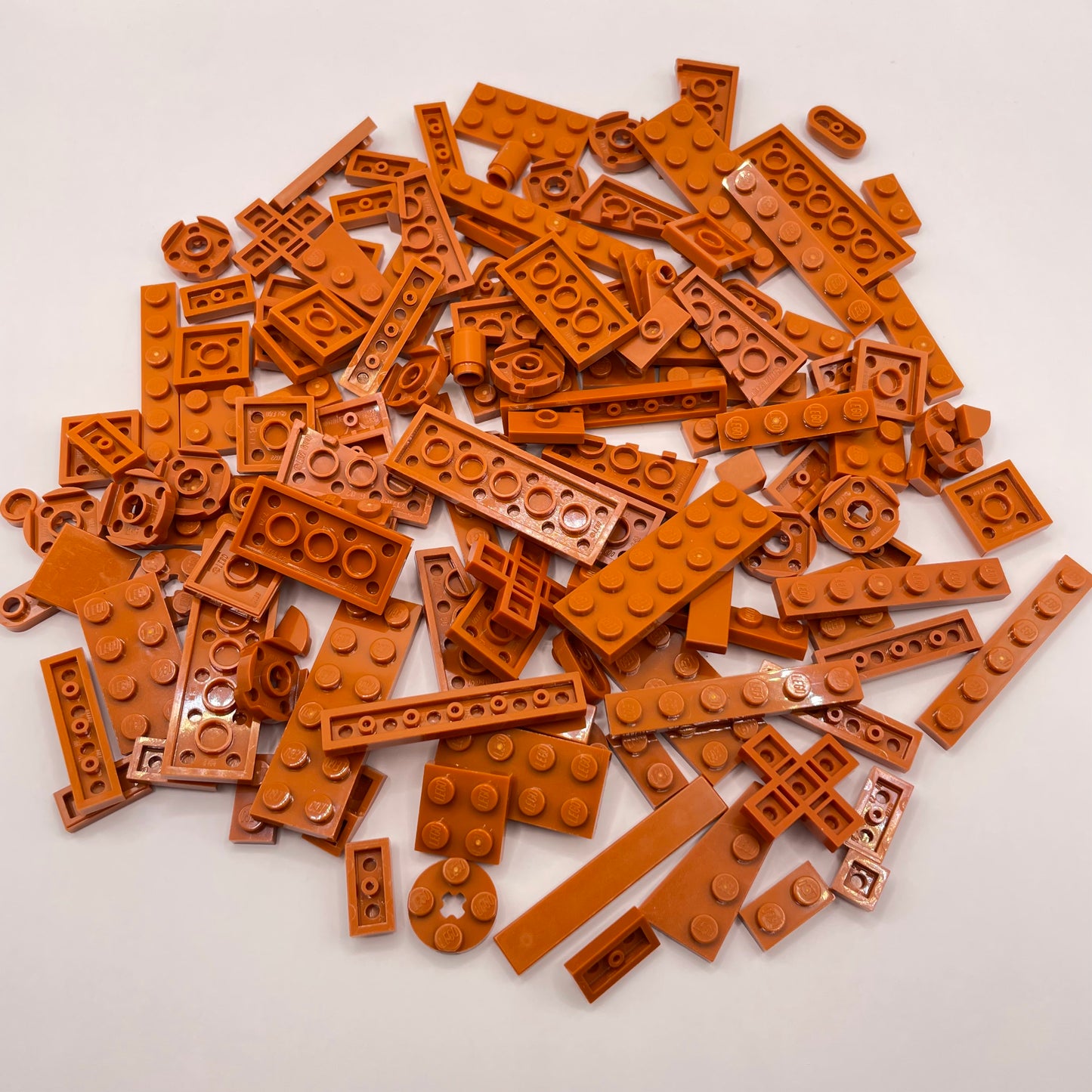LEGO Plates and Tiles, Dark Orange, Building, Approx. 80g