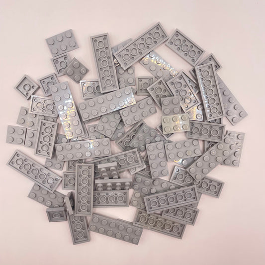 LEGO  Plates, 2x Wide, Light Bluish Grey, Approx. 80g