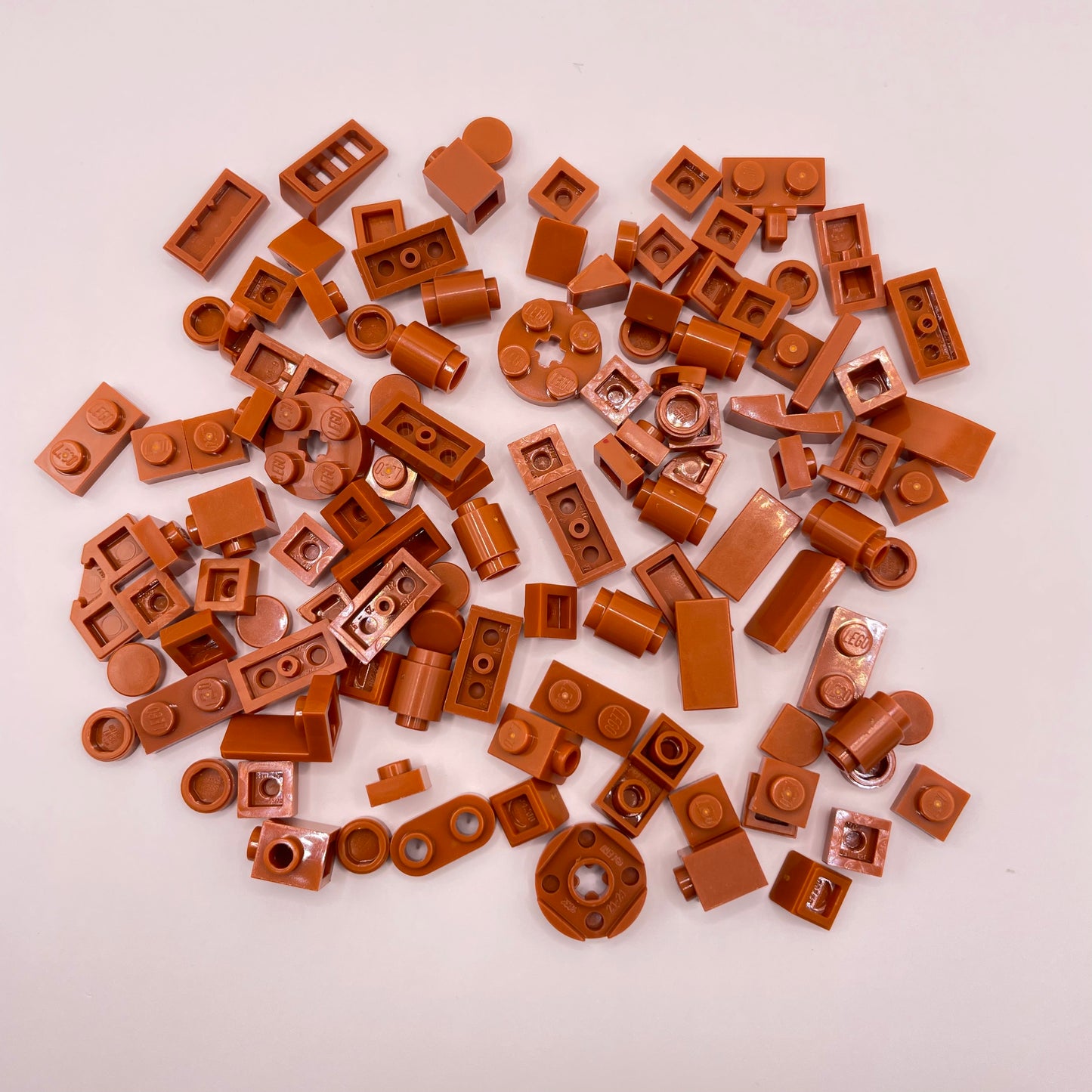 LEGO Greebling, Dark Orange, Approx. 100 pieces