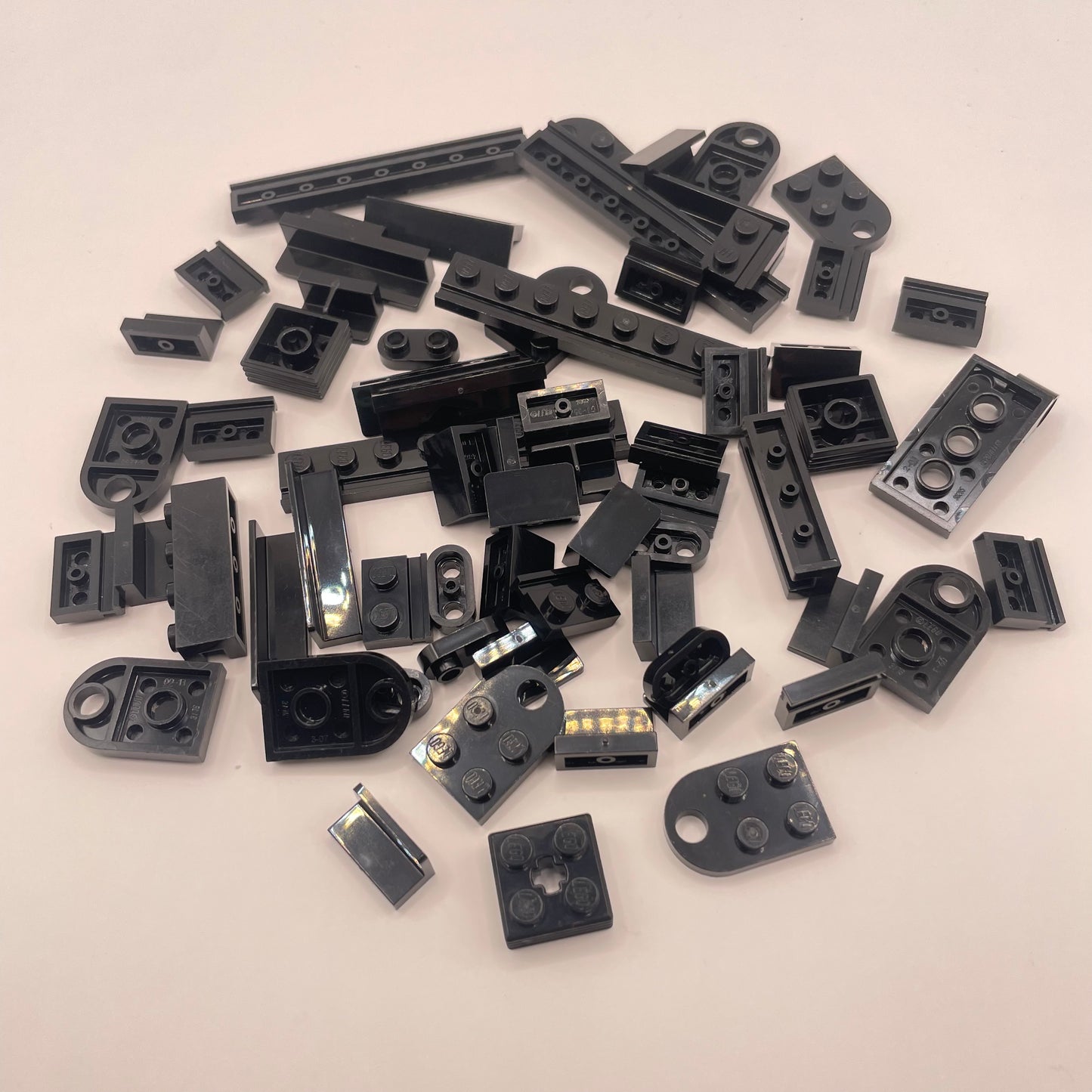 LEGO Panels, Rails, Mixed SNOT, Black, Approx. 45g