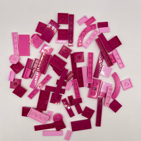 LEGO Mixed Pink, Tiles, Approx. 35g