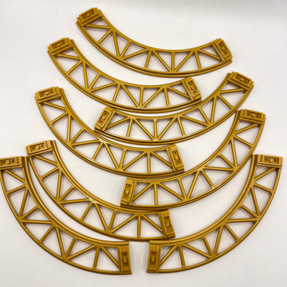 LEGO Roller Coaster Curve Track, Pearl Gold, (8 Pieces) Brand New