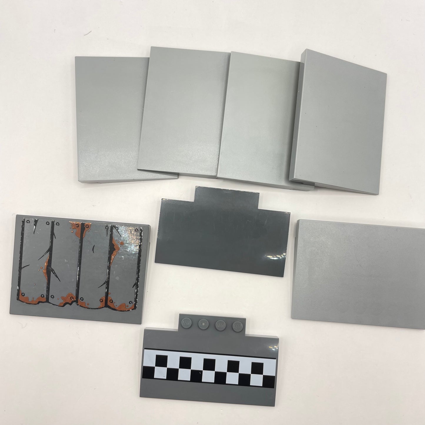 LEGO Ramps, Mixed Grey, 7 Pieces
