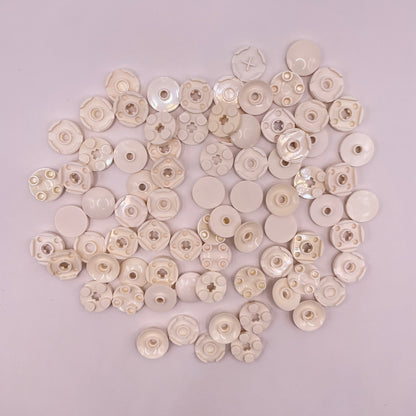 LEGO Round, Plates, Tiles and Dishes, White, Approx. 25g