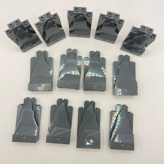 LEGO Small Rock Panel, Dark Bluish Grey, 13 Pieces