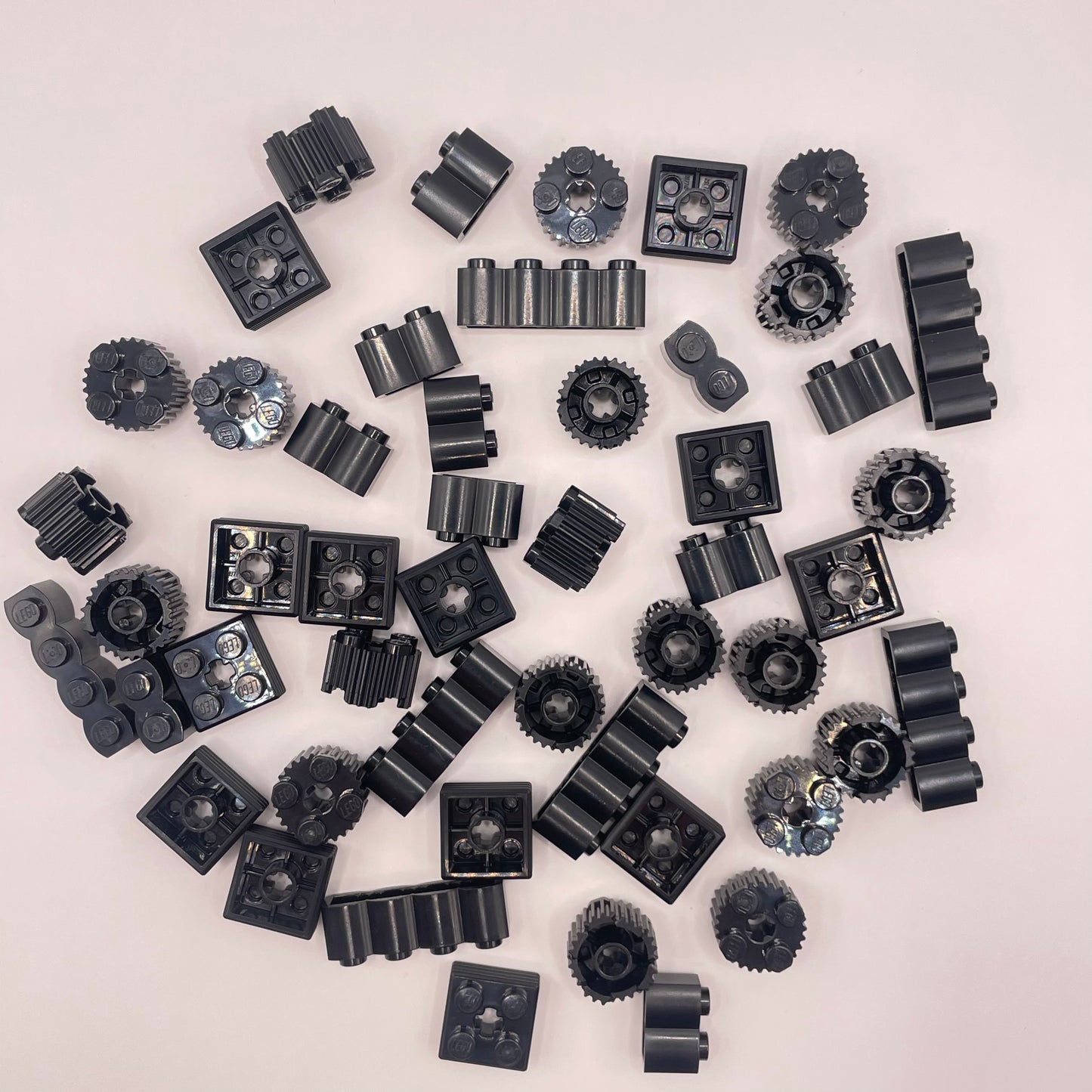 LEGO  Textured Bricks, Black, 50 Pieces
