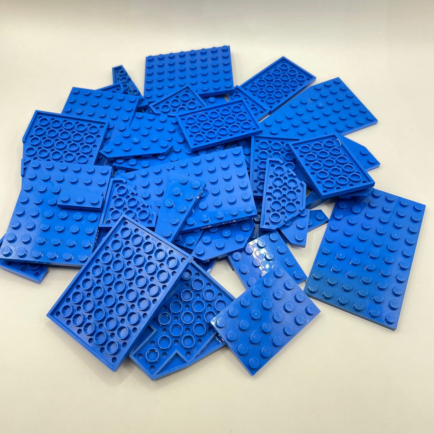 LEGO Blue, Large Plates and Wings, Approx. 130g