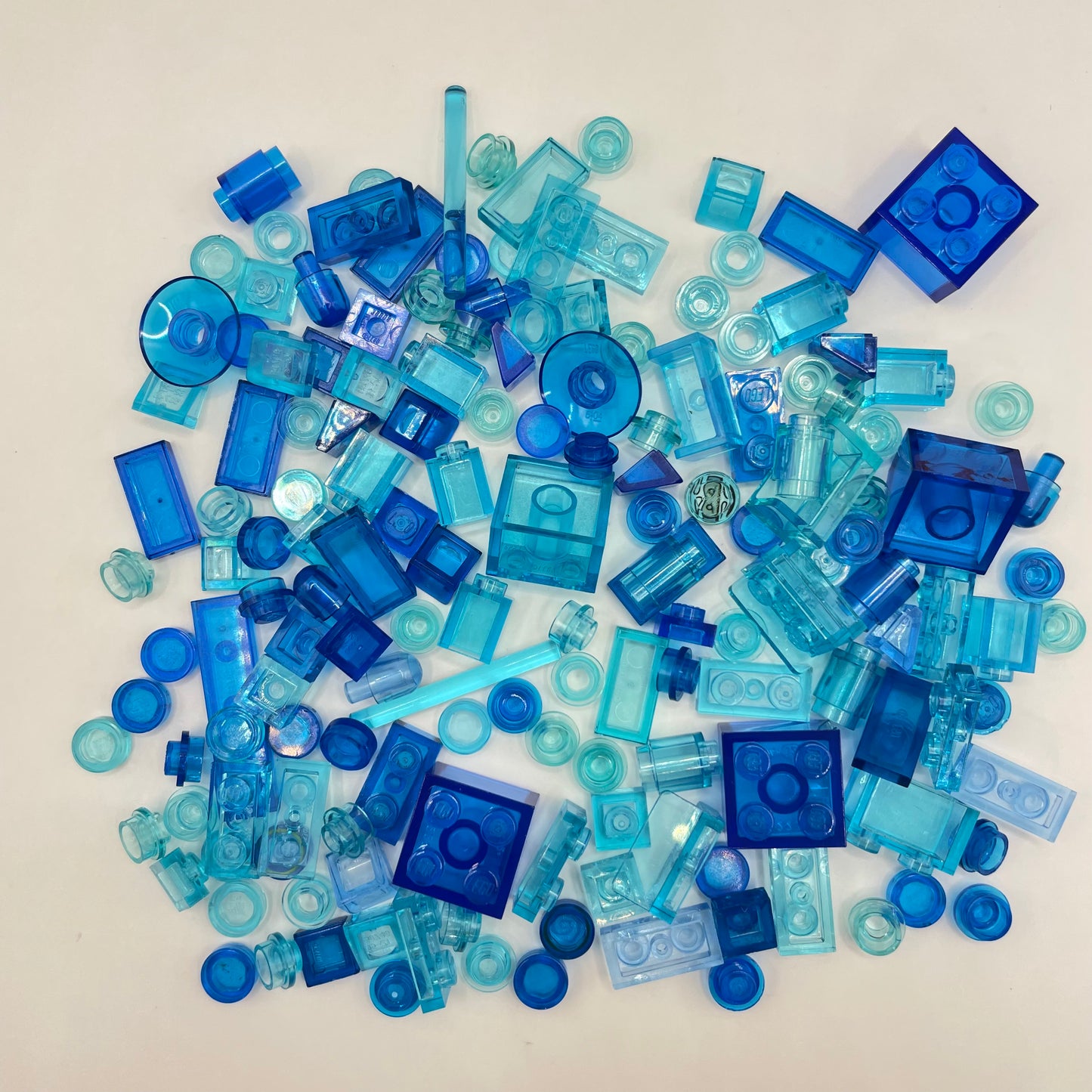LEGO Mixed Transparent-Blue, Mixed Pieces, Approx. 40g