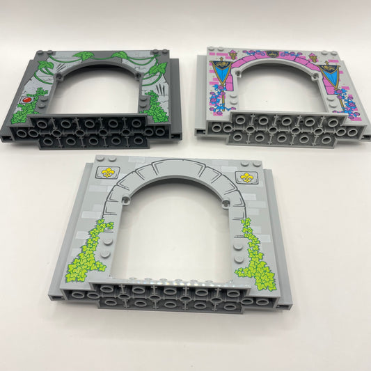 LEGO Large Wall Panel, Grey, 3 Pieces