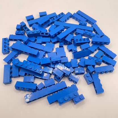 LEGO Bricks 1x Wide, Blue, Approx. 115g
