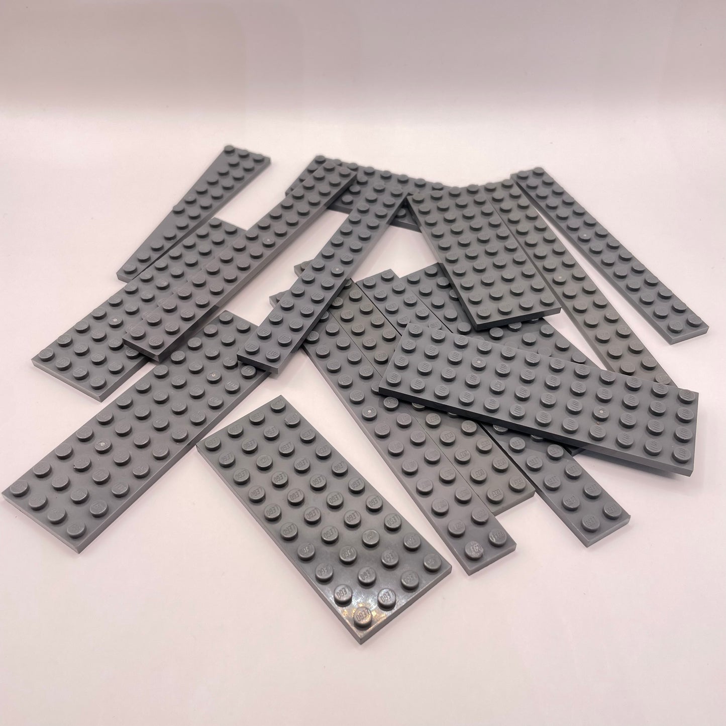 LEGO Medium Plates, Dark Bluish Grey, Approx. 75g