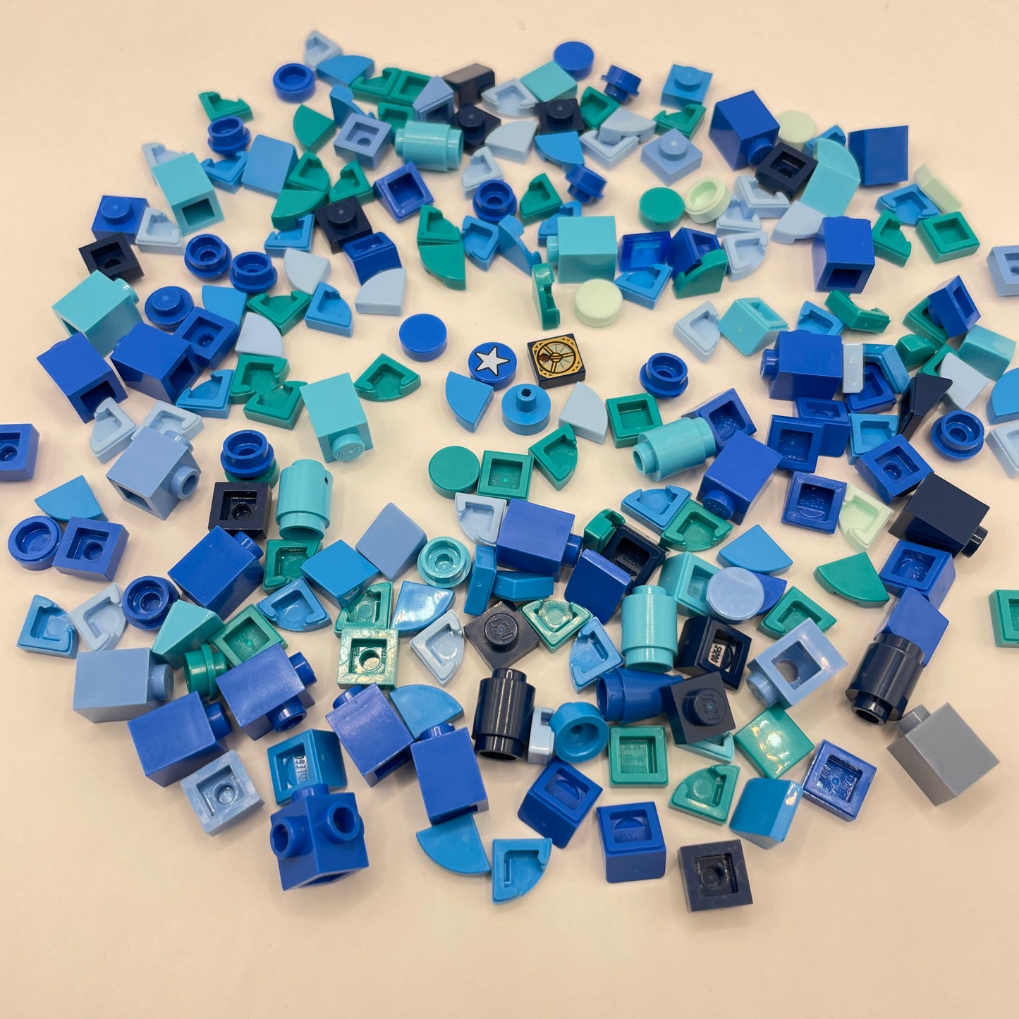 LEGO Greebling, 1x1, Blues, Approx. 35g