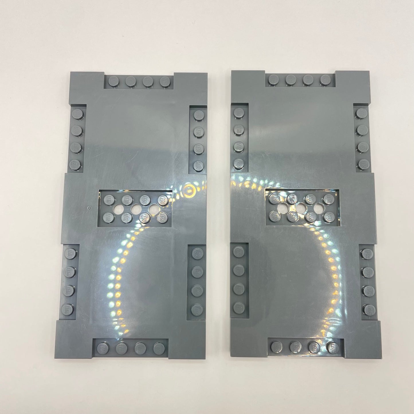 LEGO 8x16 Modified Road Plates, Dark Bluish Grey, 2 Pieces,