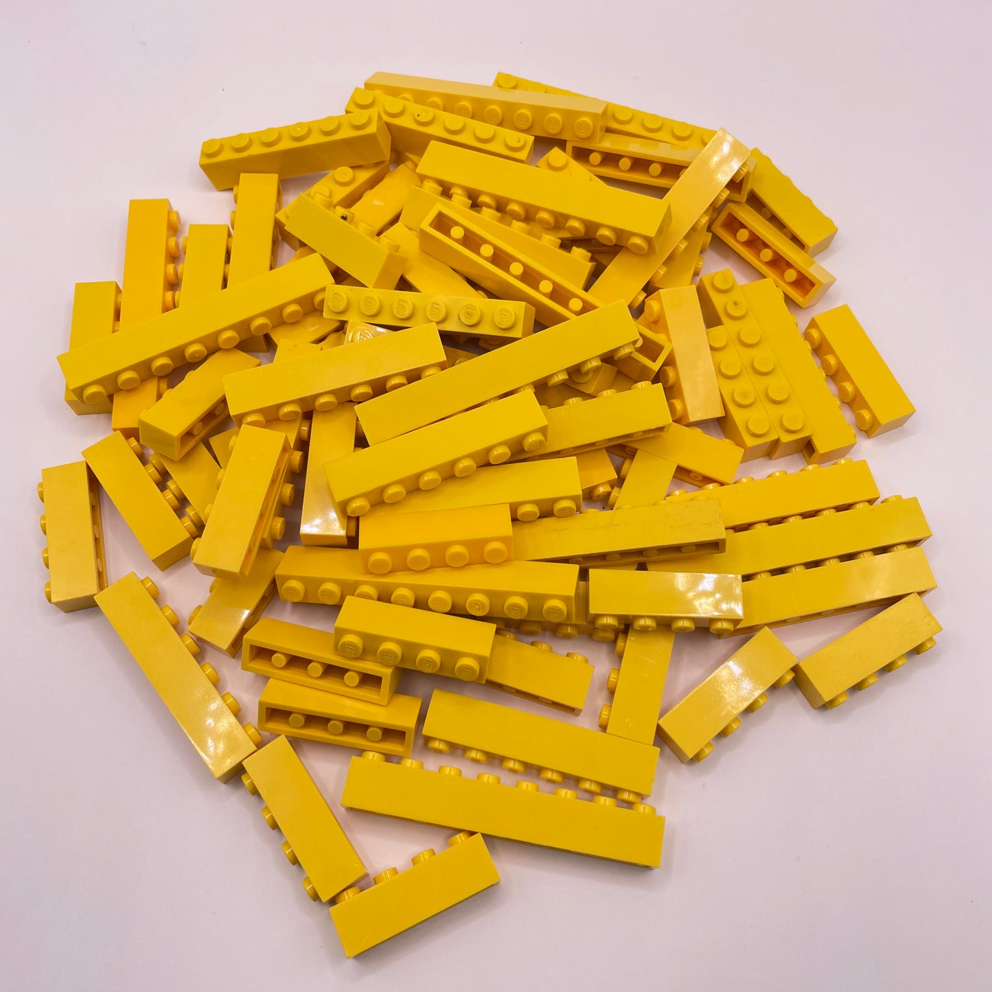 LEGO Bricks, Long, 1x Wide, Yellow, Approx. 150g