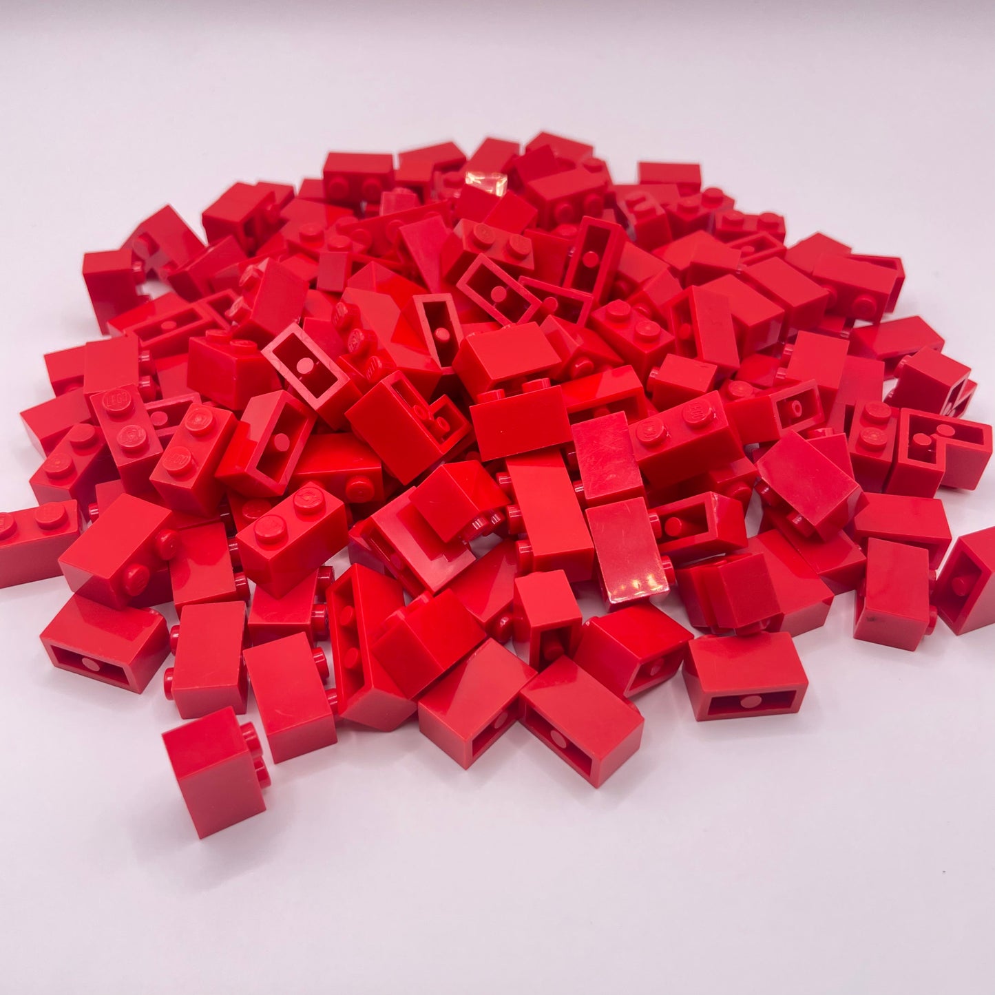 LEGO 1x,Short, Bricks, Red, Approx. 140g