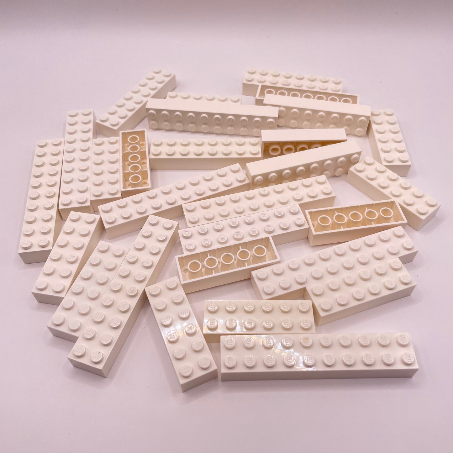 LEGO Brick, 2x, Long, White, Approx. 120g