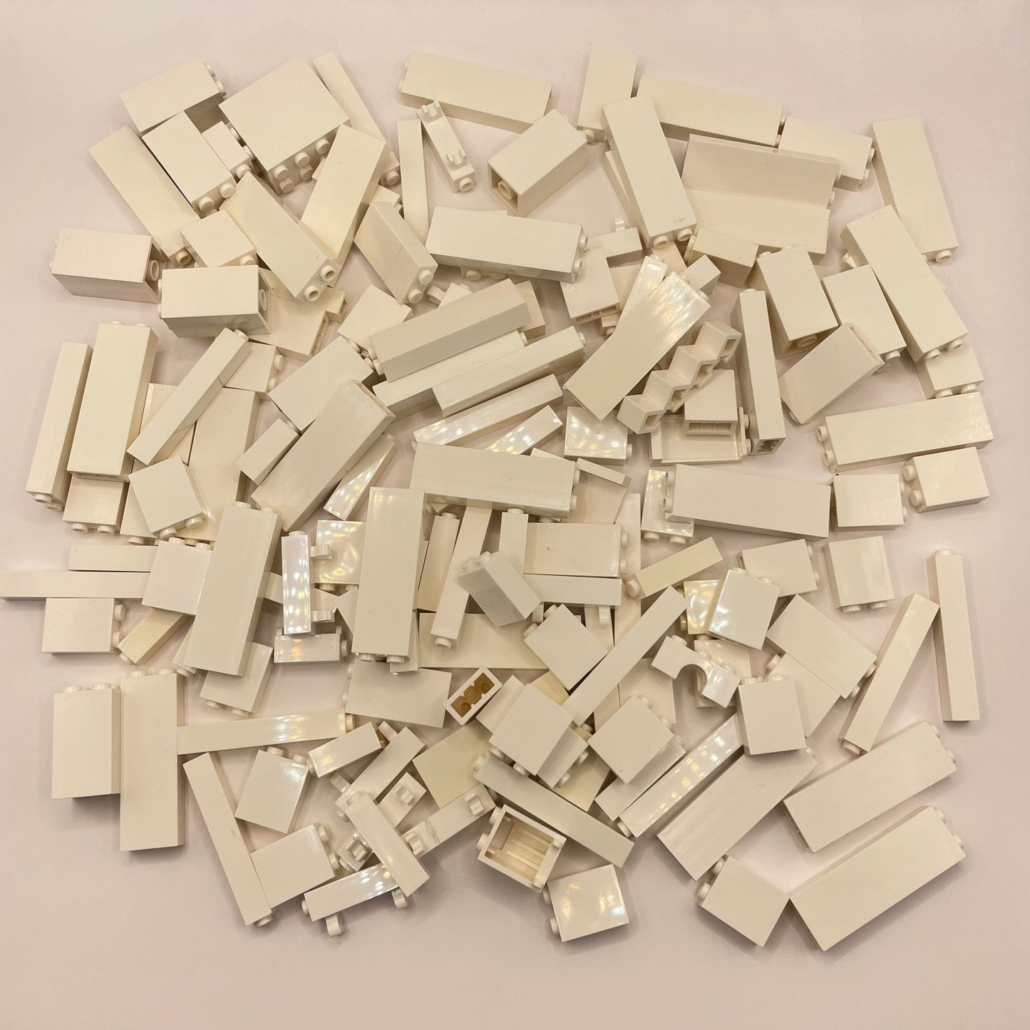 LEGO Tall Bricks, White, Approx. 300g