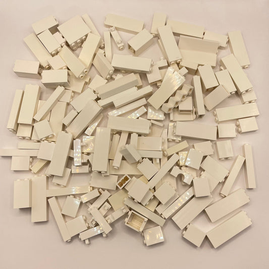 LEGO Tall Bricks, White, Approx. 300g