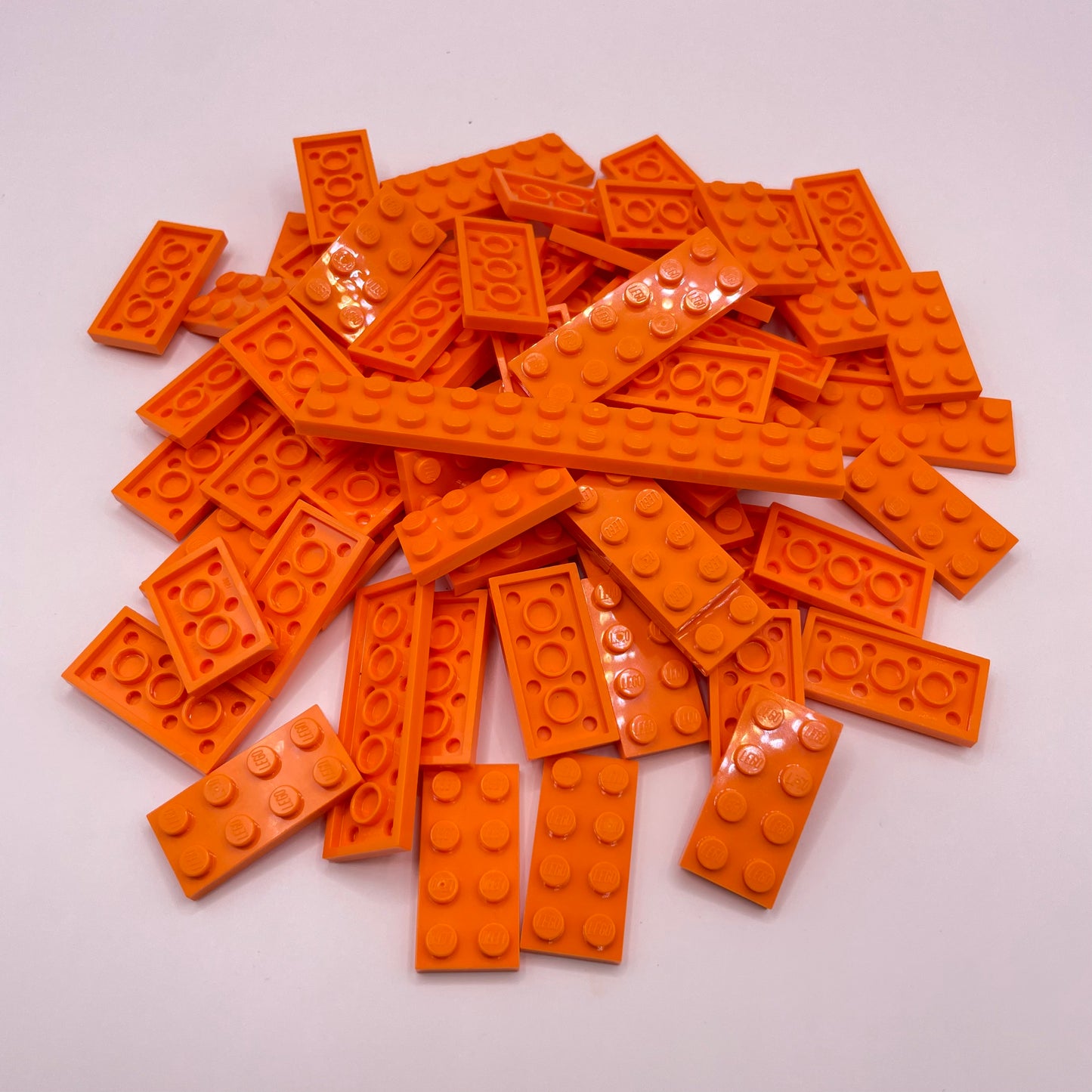 LEGO Plates, 2x Wide, Orange, Approx. 80g