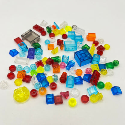 LEGO Transparent Mixed Colours, Mixed Pieces, (100 Pieces)