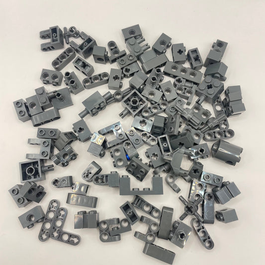 LEGO Dark Grey, Small Technic Bricks and Pieces, Approx. 85g
