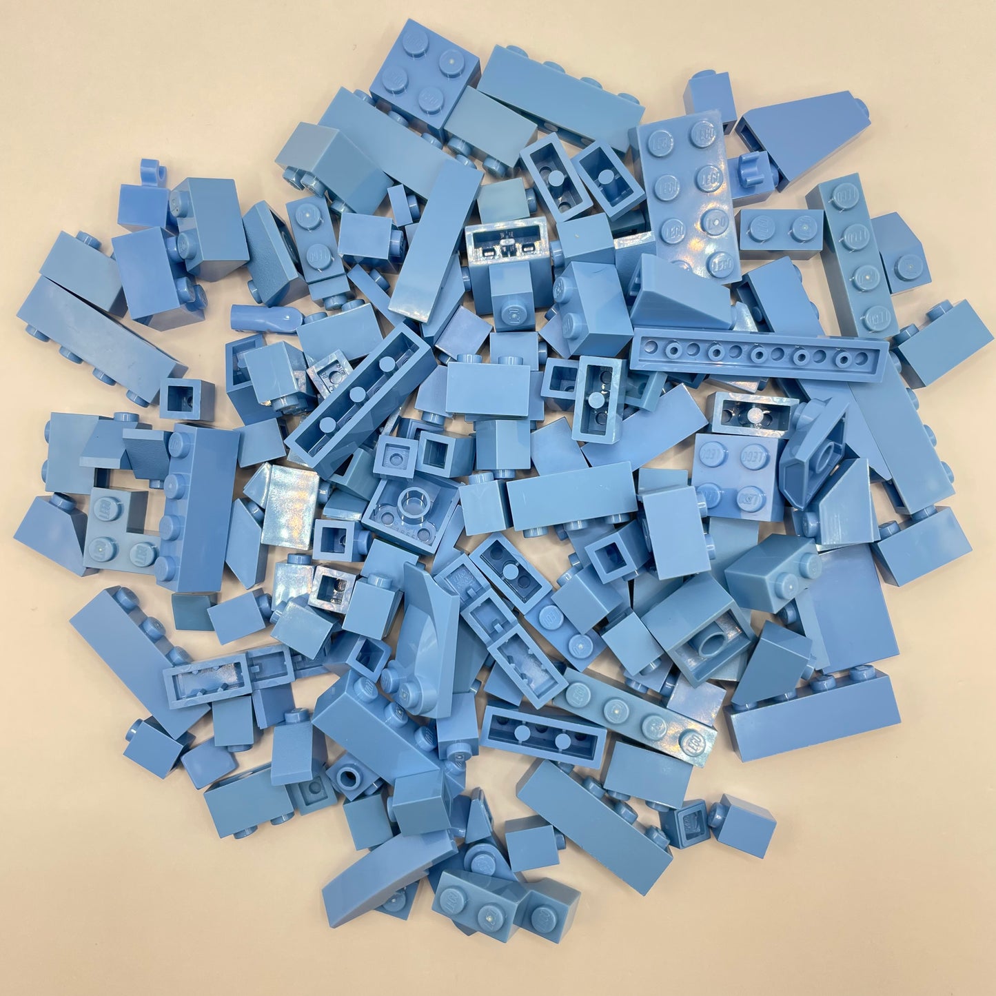 LEGO Mixed Pieces, Medium Blue, Approx. 110g