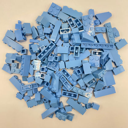 LEGO Mixed Pieces, Medium Blue, Approx. 110g