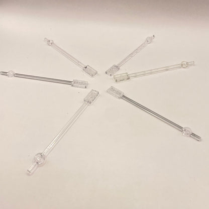 LEGO Transparent Clear, Long Bar, (6 Pieces)
