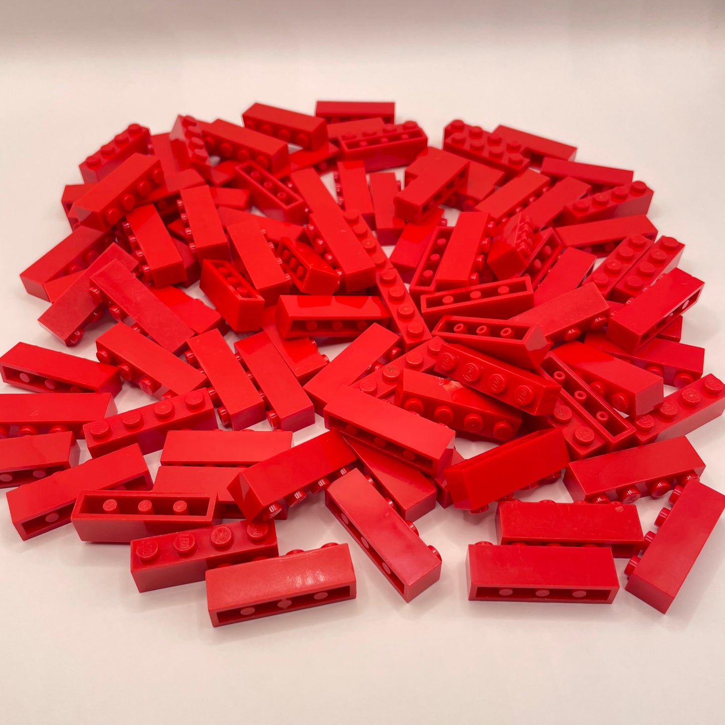LEGO 1x4, Bricks, Red, Approx. 150g