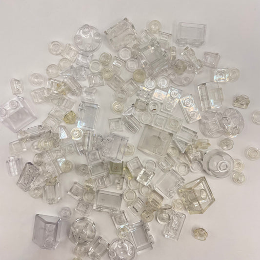 LEGO Transparent Clear, Mixed Pieces, Approx. 40g