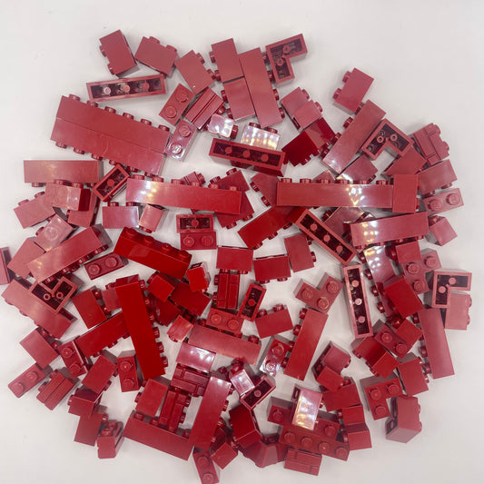 LEGO Bricks, Dark Red, Approx. 125g