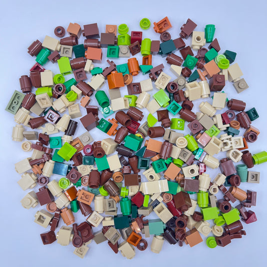 LEGO Greebling, Earth Tones, Approx. 70g