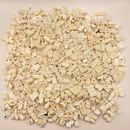 LEGO Small Mixed Pieces, White, Approx. 340g