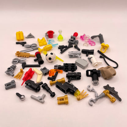 LEGO Mixed Accessories, Minifigure Accessories, 50 Pieces