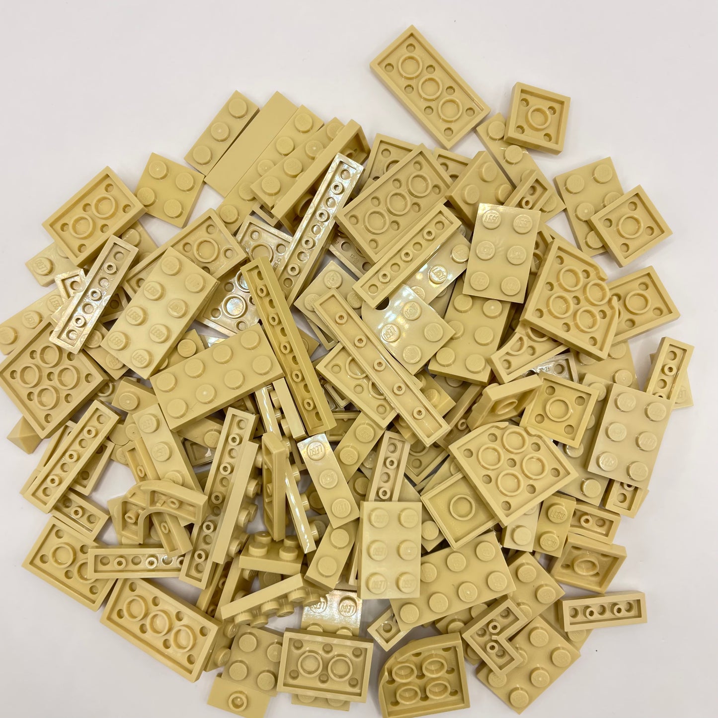 LEGO Small Plates, Tan, Approx. 95g
