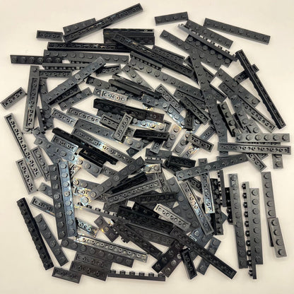 LEGO Black, 1x Plates, Approx. 130g