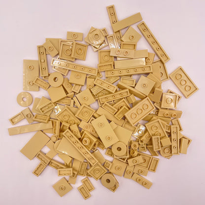 LEGO Mixed Tiles, Tan, Approx. 65g