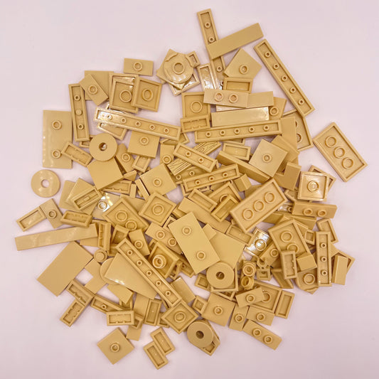 LEGO Mixed Tiles, Tan, Approx. 65g