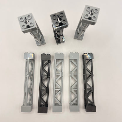 LEGO Support Girder, Mixed Grey, Building, 8 Pieces