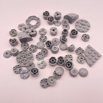 LEGO   Round Mixed Pieces, Light Bluish Grey, Approx. 30g